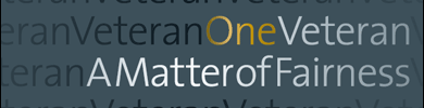2010-2011 Annual Report Banner Image – One Veteran, A Matter of Fairness