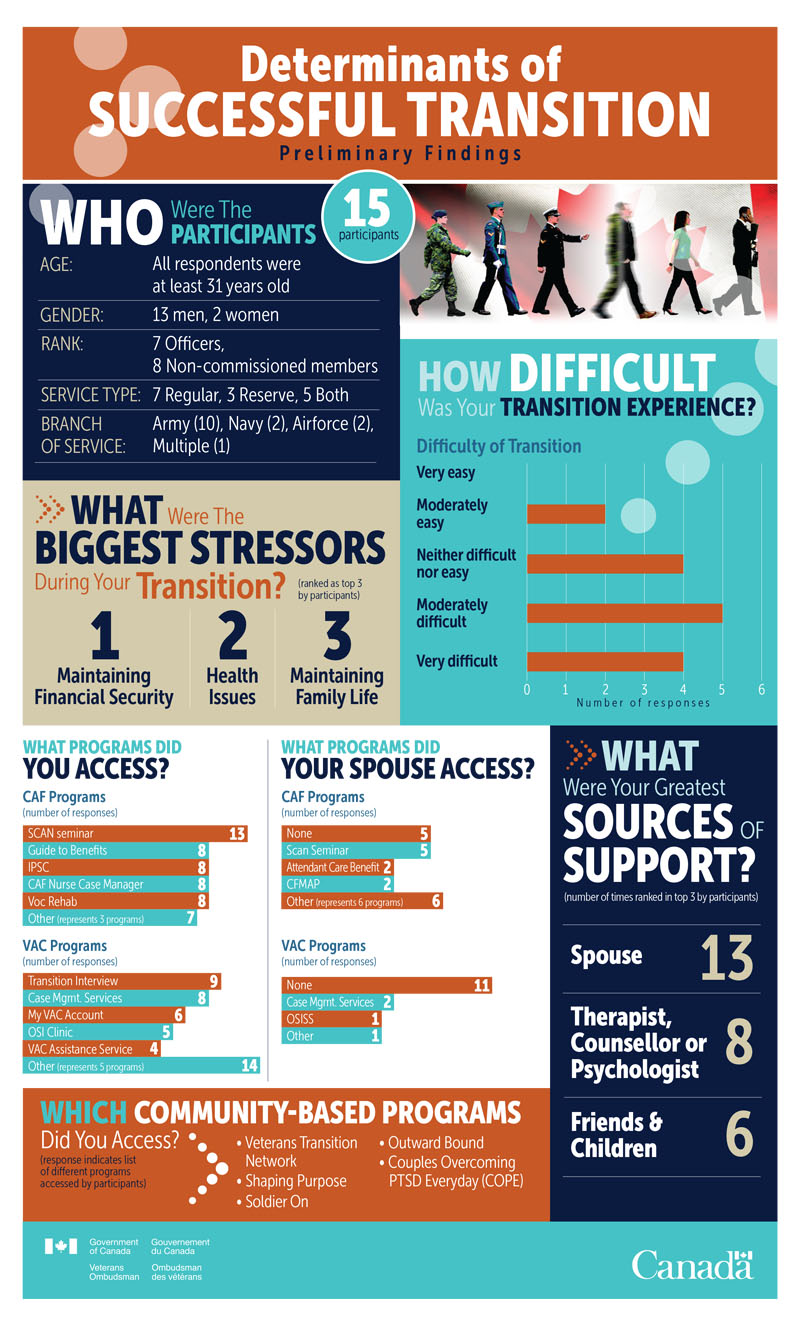 Determinants of Successful Transition - Preliminary Findings infographic