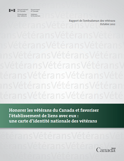 Honorer les vétérans du Canada et favoriser l'établissement de liens avec eux: une carte d'identité nationale des vétérans