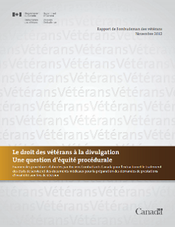 Le droit des vétérans à la divulgation: Une question d'équité procédurale