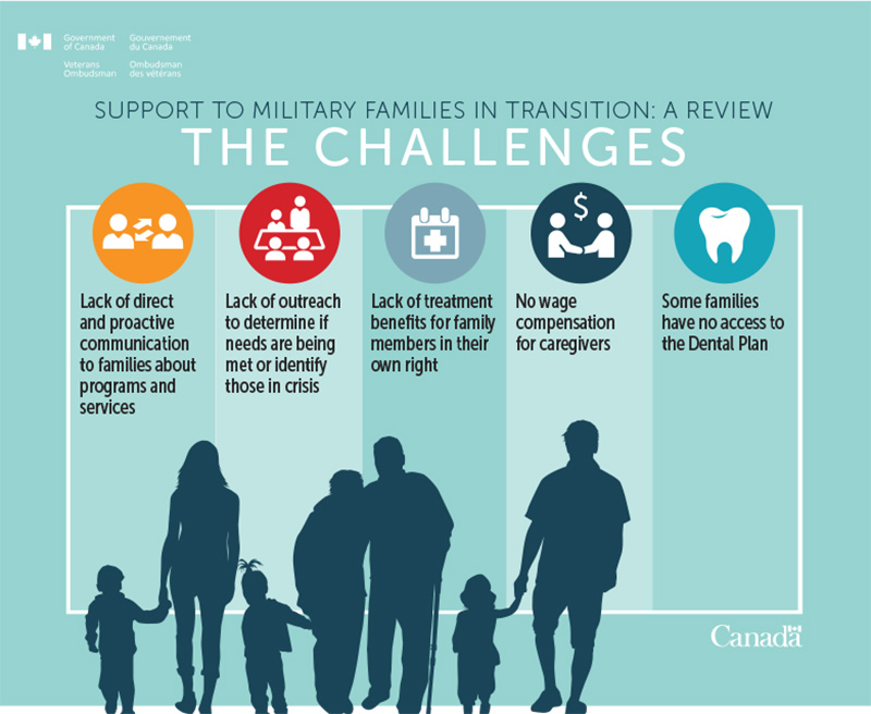 Support to Military Families in Transition: A review infographic