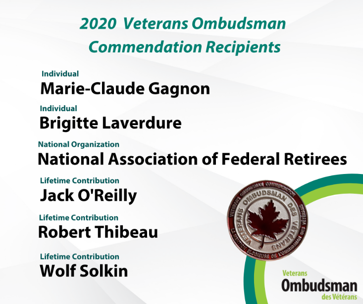 2020 Commendation Recipients