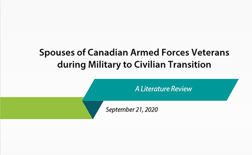 Spouses of Canadian Armed Forces Veterans during Military to Civilian Transition - A Literature Review
