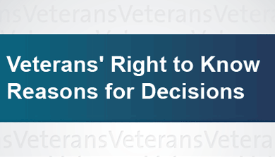 Veterans' Right to Know Reasons for Decisions: A Matter of Procedural Fairness