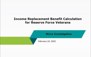 Income Replacement Benefit Calculation